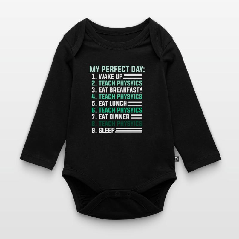 Physics Physicist Physics Student Physics Teacher Organic Longsleeve Baby Bodysuit