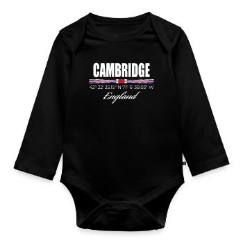 Cambridge - Body Bébé bio manches longues - noir - Devant
