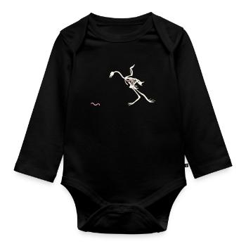 Free and Happy Shelled Hen - Organic Longsleeve Baby Bodysuit - black - Front