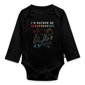Scrapbook Scrapbooking - Baby Bio-Langarm-Body - Schwarz - Vorne
