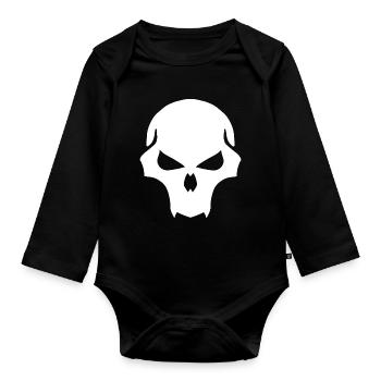 Shadowskull Silhouette - Organic Longsleeve Baby Bodysuit - black - Front