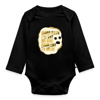 Math Nerd Students University Professor Mathematics - Organic Longsleeve Baby Bodysuit - black - Front