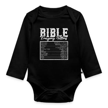 Jesus Christlich Katholiken Gläubiger Gottesdienst - Baby Bio-Langarm-Body - Schwarz - Vorne