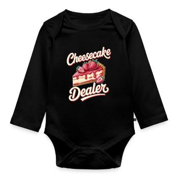 Kuchen - Baby Bio-Langarm-Body - Schwarz - Vorne