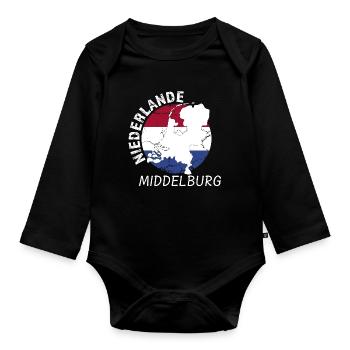 Middelburg - Baby Bio-Langarm-Body - Schwarz - Vorne