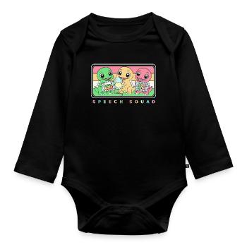 Speech Therapy Speech Therapist Speech Therapist - Organic Longsleeve Baby Bodysuit - black - Front