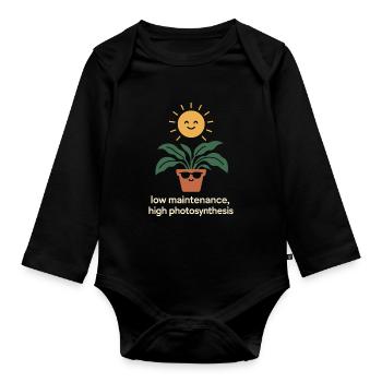 Lustiger Garten-humor, Pflanzenliebhaber, - Baby Bio-Langarm-Body - Schwarz - Vorne