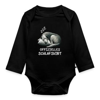 Chemise de nuit officielle Irish Wolfhound - Body Bébé bio manches longues - noir - Devant