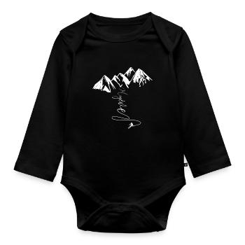 Megève Ski Mont-Blanc Art de Vivre Alpin Savoie - Body Bébé bio manches longues - noir - Devant