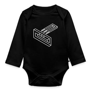 Forme impossible – illusion d’optique pour les nerds - Body Bébé bio manches longues - noir - Devant