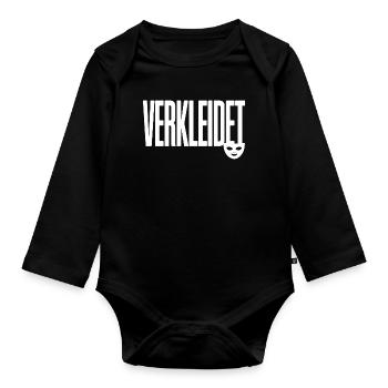 Disguised costume disguise carnival carnival - Organic Longsleeve Baby Bodysuit - black - Front