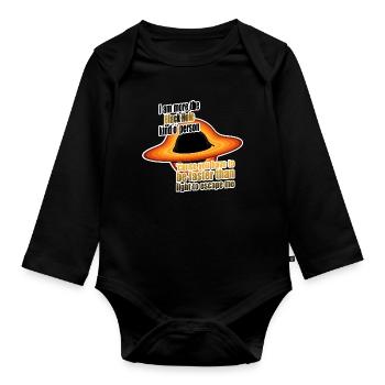 Je suis plus du genre Trou Noir - Body Bébé bio manches longues - noir - Devant