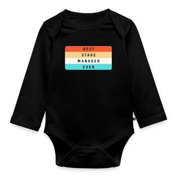 Theatre - Organic Longsleeve Baby Bodysuit - black - Front
