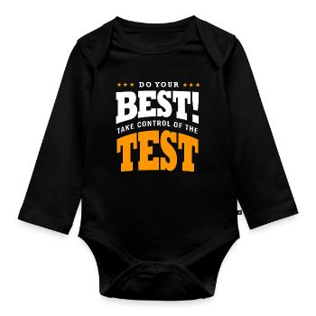 Exam Teacher Abi Abitur - Organic Longsleeve Baby Bodysuit - black - Front
