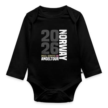 Soroya Norway Fishing Trip 2026 - Organic Longsleeve Baby Bodysuit - black - Front