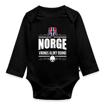 NORVÈGE - NORGE VIKINGS GLORY - Body Bébé bio manches longues - noir - Devant