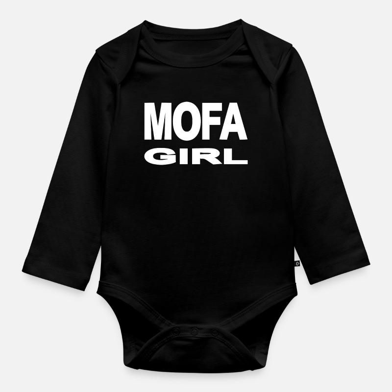 Mofa - Baby Bio-Langarm-Body - Schwarz