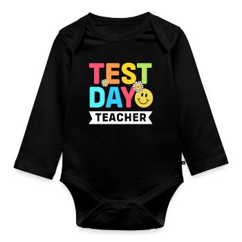 Exam Teacher Abi Abitur - Organic Longsleeve Baby Bodysuit - black - Front