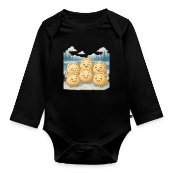 Pelmeni plus au nord - Body Bébé bio manches longues - noir - Devant