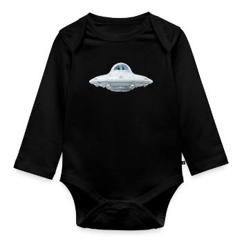 OVNI - Body Bébé bio manches longues - noir - Devant