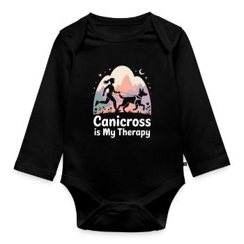 Canicross - Body Bébé bio manches longues - noir - Devant