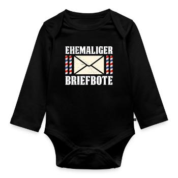Postman FORMER POSTMAN Funny - Organic Longsleeve Baby Bodysuit - black - Front