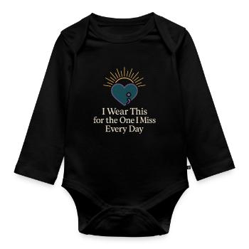Suicide Loss Remembrance Walk Suicide - Organic Longsleeve Baby Bodysuit - black - Front