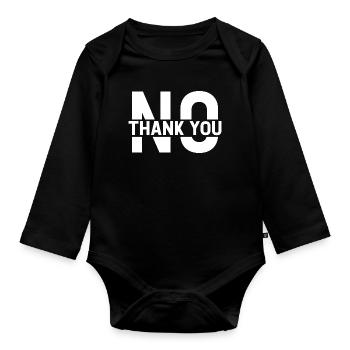 Non merci - Body Bébé bio manches longues - noir - Devant
