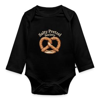 Pretzel - Organic Longsleeve Baby Bodysuit - black - Front