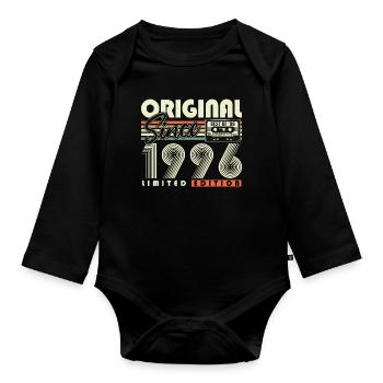 Original 1996 Vintage Vintage Anniversaire Rétro - Body Bébé bio manches longues - noir - Devant