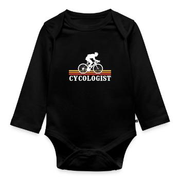 Cycologist cycling  - Baby Bio-Langarm-Body - Schwarz - Vorne