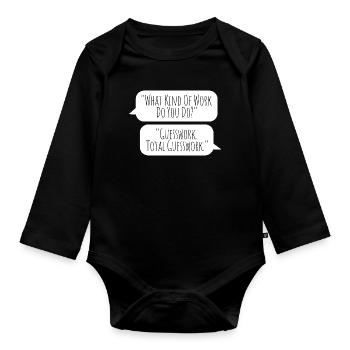 Totalement une supposition - Aucune idée au travail - Body Bébé bio manches longues - noir - Devant