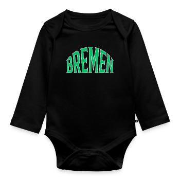 Brême - Body Bébé bio manches longues - noir - Devant