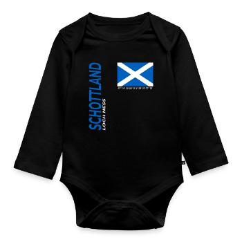 Loch Ness - Organic Longsleeve Baby Bodysuit - black - Front