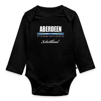 Aberdeen - Body Bébé bio manches longues - noir - Devant