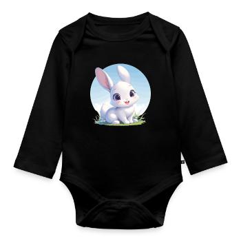 Lapin Lapin - Body Bébé bio manches longues - noir - Devant