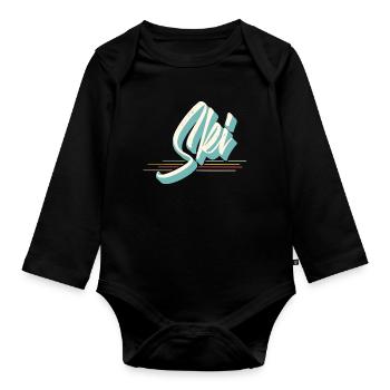 Ski - Organic Longsleeve Baby Bodysuit - black - Front