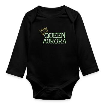Geschenk für Aurora - Baby Bio-Langarm-Body - Schwarz - Vorne