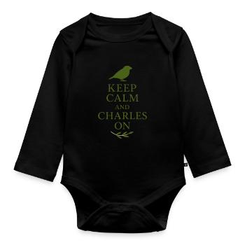 Charles Darwin Gift Natural - Organic Longsleeve Baby Bodysuit - black - Front