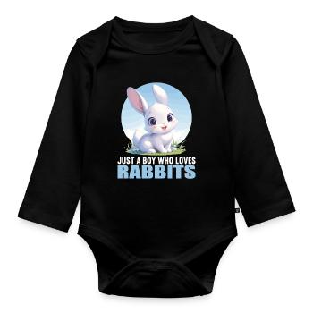 Lapin Lapin - Body Bébé bio manches longues - noir - Devant