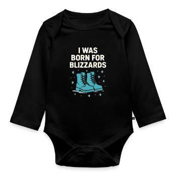 Cadeau de la vie dans l’État froid Glace - Body Bébé bio manches longues - noir - Devant