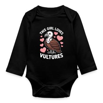 Geier Spruch Vogel Lustiges Geier Geschenk - Baby Bio-Langarm-Body - Schwarz - Vorne