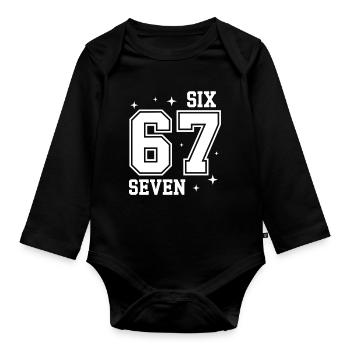 67 - Six Seven SixSeven 6-7 - Body Bébé bio manches longues - noir - Devant
