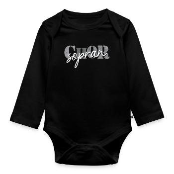 Soprano de chœur - Body Bébé bio manches longues - noir - Devant