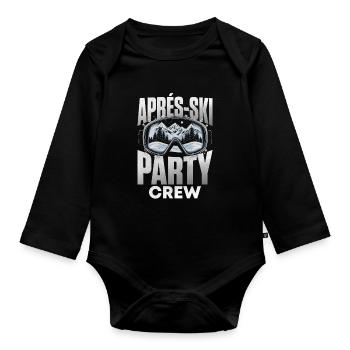 Après Ski Party Crew - Organic Longsleeve Baby Bodysuit - black - Front