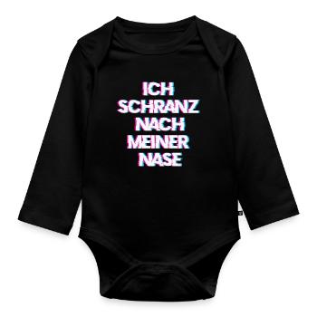 Hardtekk Tekk - Baby Bio-Langarm-Body - Schwarz - Vorne