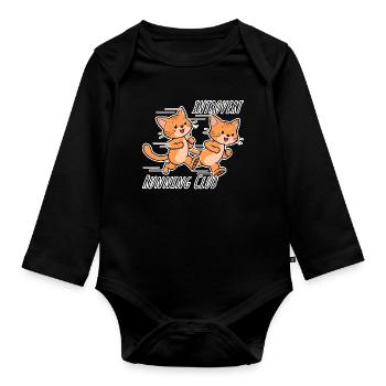 Introvert Running Club! Introvertiere Läufer Club! - Baby Bio-Langarm-Body - Schwarz - Vorne