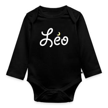 Léo - Body Bébé bio manches longues - noir - Devant