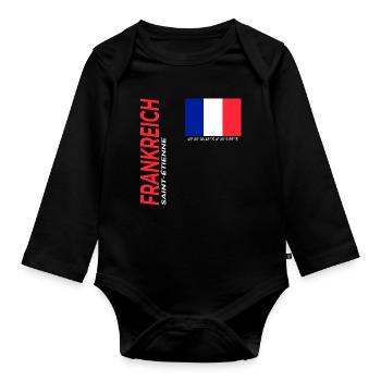 Saint-Etienne - Baby Bio-Langarm-Body - Schwarz - Vorne