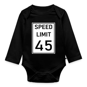 limit - Organic Longsleeve Baby Bodysuit - black - Front